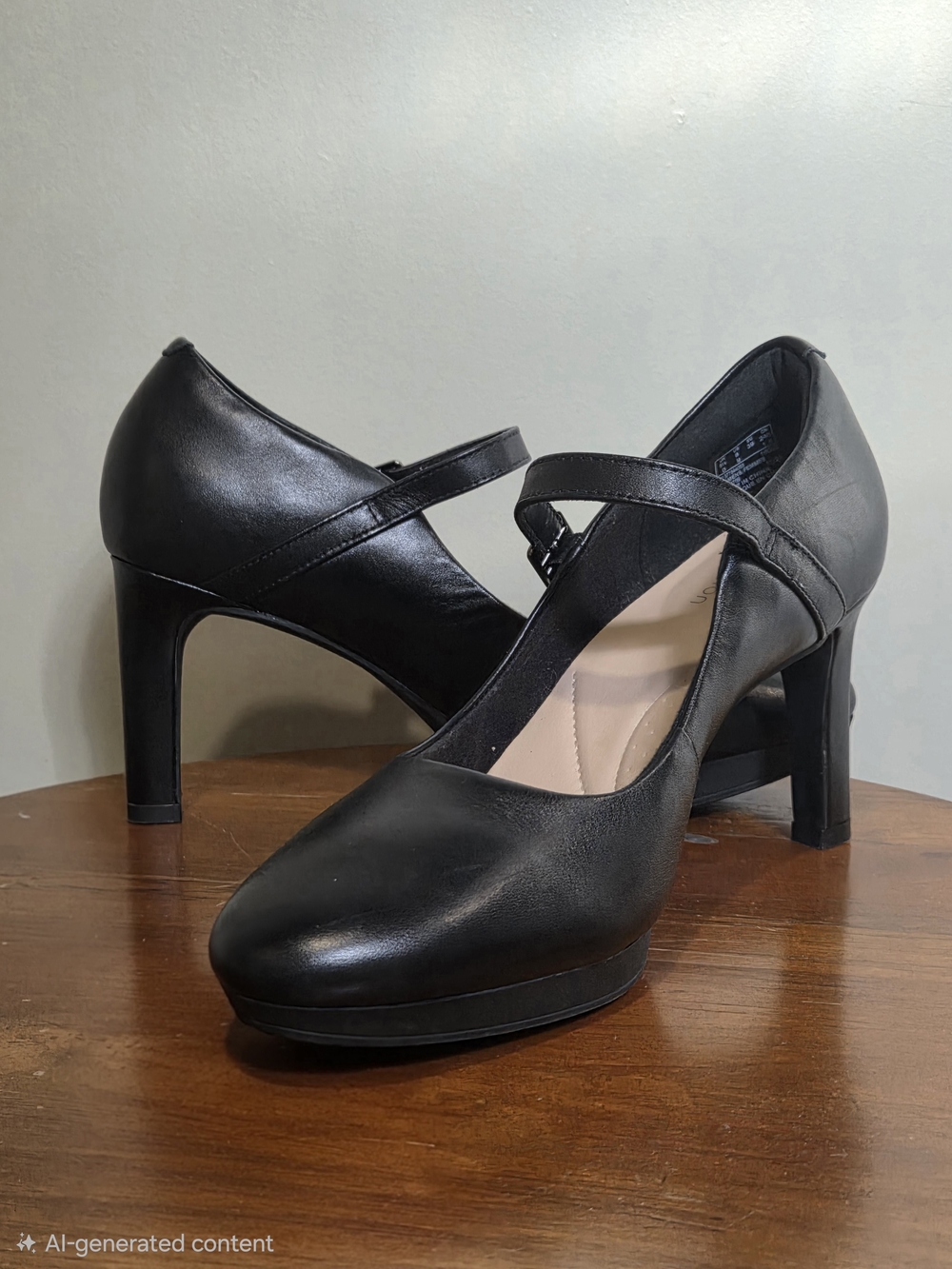 Clarks Black Mary Jane Heels